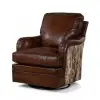 Hennessy Leather Swivel Glider